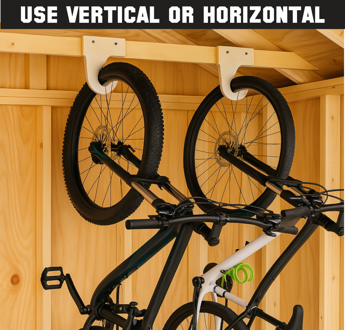 Bike Hooks – Vertical or Horizontal Storage